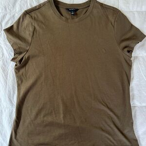 Banana Republic Olive-Brown Crewneck Short Sleeve Tee